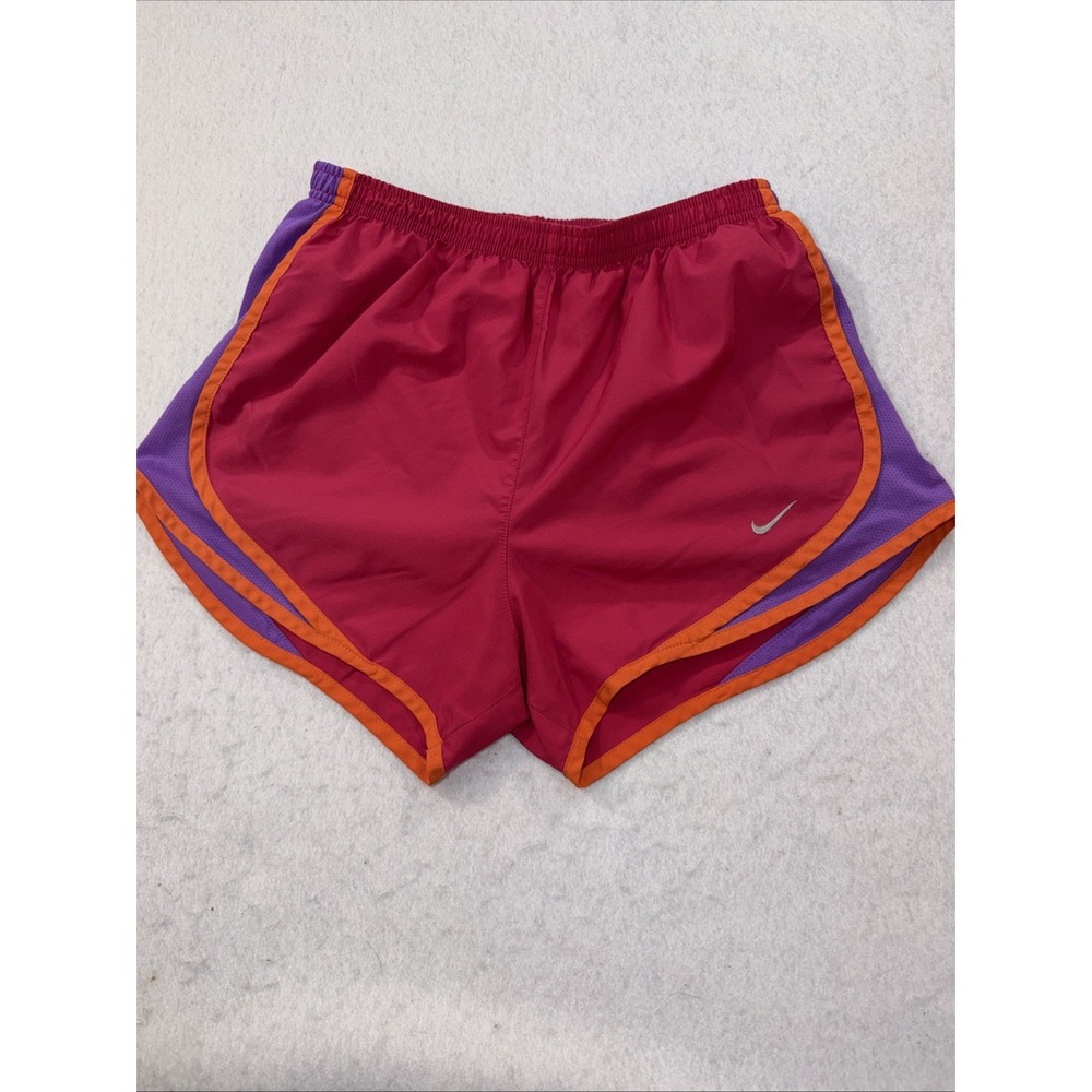 Nike Women's Tempo Running Shorts Dri Fit Size Small Pink W/purple Orange Lined
